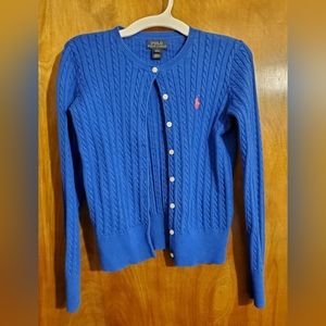 Girls Ralph Lauren Blue Cardigan Size L